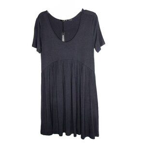 Annabelle - Blue Short Sleeve T-Shirt Dress -- Medium